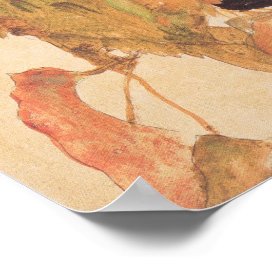 Schiele - Sonnenblumen 1911 Poster (Ecke)