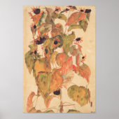 Schiele - Sonnenblumen 1911 Poster (Vorne)