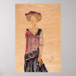 Schiele - Stehendes Mädchen 1910 Poster