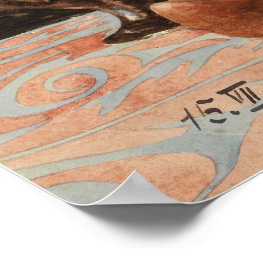 Schiele - Stillleben mit Candlestick Vase und Ma.. Poster (Ecke)