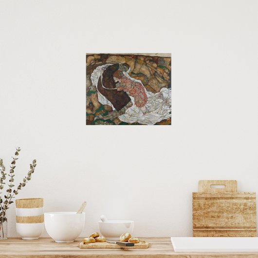 Schiele - Tod und Madchen Poster (Küche)