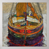 Schiele - Trieste Fischerboot Poster (Vorne)