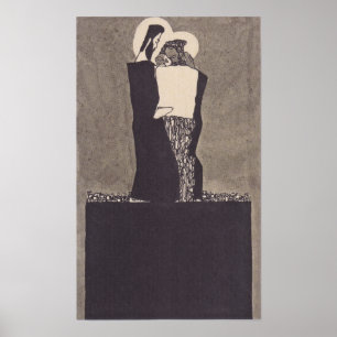 Schiele - Zwei Männer 1909 Poster