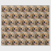 Schielender Golden Retriever mit Candycorn Geschenkpapier (Flach)