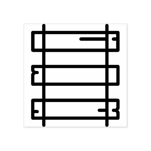Schienen Gummistempel (Prägung)