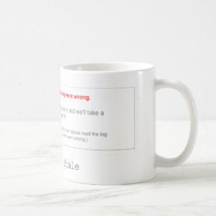 Schienen können nicht einstufen kaffeetasse