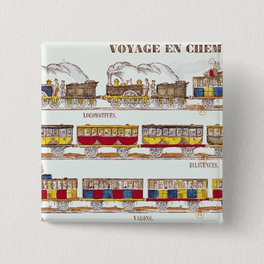 Schienen-Reise im Jahre 1845 Button (Vorderseite)