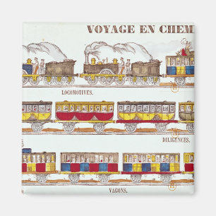 Schienen-Reise im Jahre 1845 Magnet