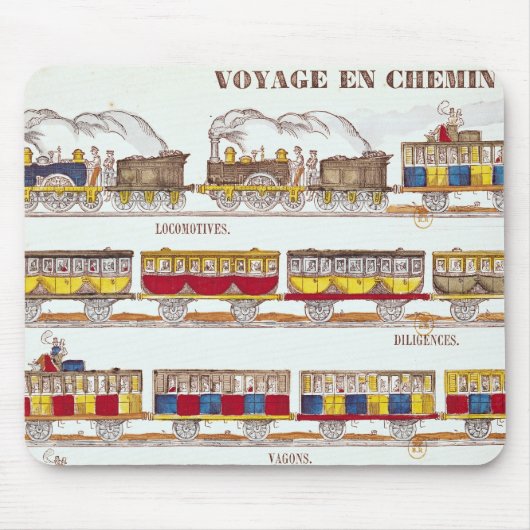 Schienen-Reise im Jahre 1845 Mousepad (Vorne)