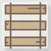 Schienen Steinuntersetzer (Vorderseite)