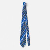 Schienennetz Geometrische, diagonal gestreifte Mar Krawatte (Vorderseite)