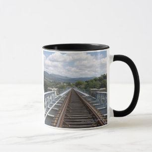 Schienenstränge auf Eiffel-Brücke Tasse