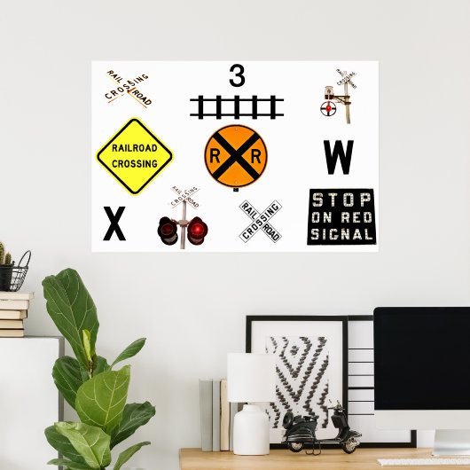 Schienenstrecken Poster (Heimbüro)