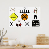 Schienenstrecken Poster (Küche)