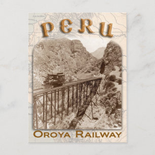 Schienenverkehr in Peru Postkarte