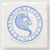 Schierlings-hohles Untersetzer-Blau Steinuntersetzer (Vorderseite)