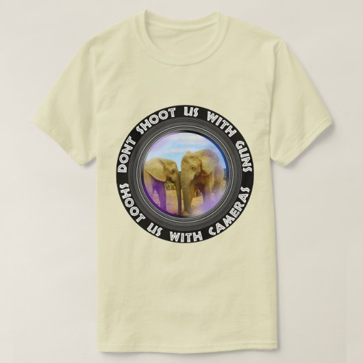 Schieß uns nicht auf Blue Sky Elefanten T-Shirt (Design vorne)