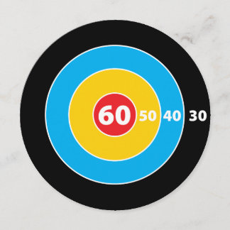 Schieß! Zieljäger 60. Geburtstag Einladung