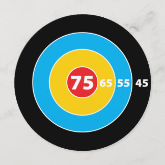 Schieß! Zieljäger 75. Geburtstag Einladung