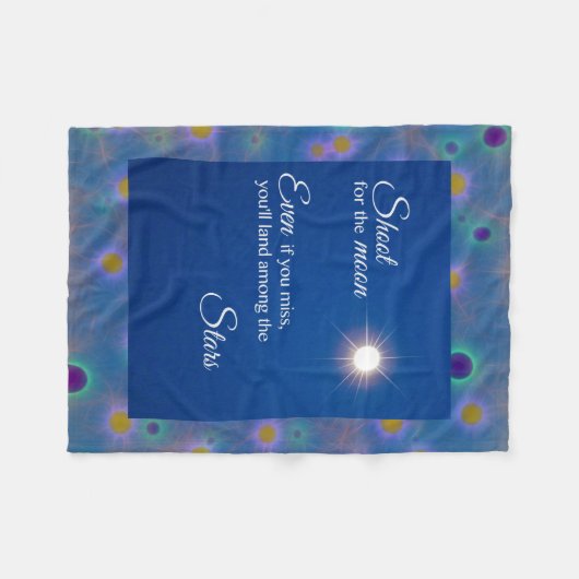 Schießen auf den Mond Fleecedecke (Vorderseite (Horizontal))