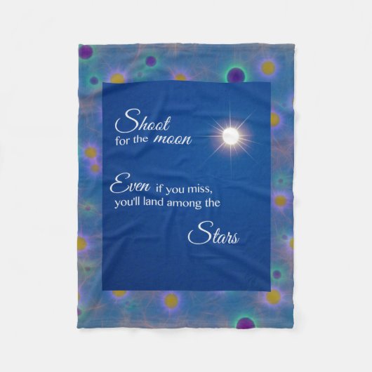 Schießen auf den Mond Fleecedecke (Vorderseite)