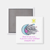 Schießen auf den Mond Magnet (Vorderseite/Rückseite)