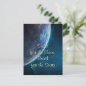 Schießen auf den Mond Postkarte (Stehend Vorderseite)