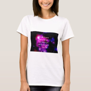 Schießen auf den Mond und Land unter den Sternen T-Shirt