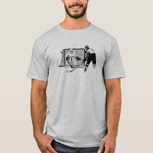 Schießen auf der Netzhockey-Tintenskizze T-Shirt
