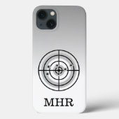 Schießen einer Zielwaffe-Lover-Monogramm Case-Mate iPhone Hülle (Rückseite)