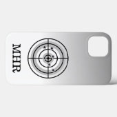 Schießen einer Zielwaffe-Lover-Monogramm Case-Mate iPhone Hülle (Rückseite (Horizontal))