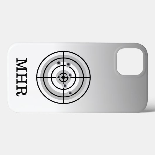 Schießen einer Zielwaffe-Lover-Monogramm Case-Mate iPhone Hülle (Rückseite (Horizontal))