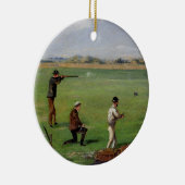 Schießen (Öl auf Papier) Keramikornament (Rechts)