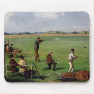 Schießen (Öl auf Papier) Mousepad