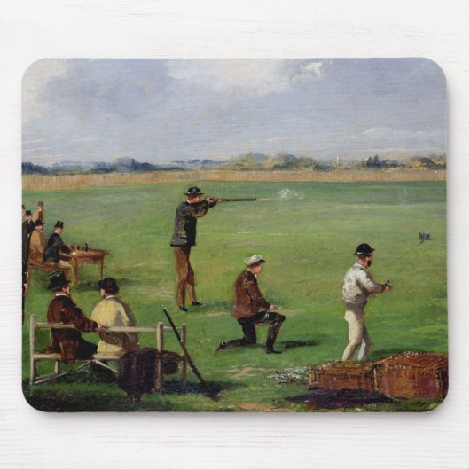 Schießen (Öl auf Papier) Mousepad (Vorne)