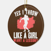 Schießen Sie den Zeiger für Frauen und den Kugelsc Keramik Ornament (Links)