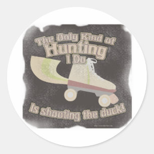 Schießen Sie die Ente Runder Aufkleber
