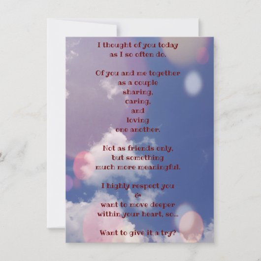 Schießen Sie Ihren Schuss auf ihre flache Grußkart (Vorderseite)