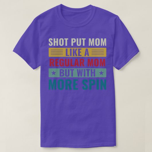 Schießen Sie Mama schießen Sie Athlete Shot Putter T-Shirt (Design vorne)