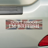 Schießen Sie nicht mich sind britischer Autoaufkleber (Auf Auto)