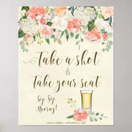 schießen Sie sich und nehmen Sie Ihr Hochzeitszeic Poster