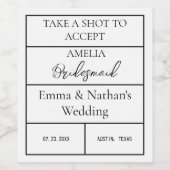 Schießen Sie, um Brautparty-Gastgeschenke Hochzeit Weinetikett (Einzelnes Label)