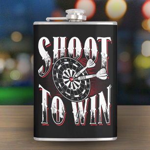 Schießen Sie zu gewinnen Vinyl Wrapped Flask 8 oz. Flachmann