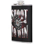 Schießen Sie zu gewinnen Vinyl Wrapped Flask 8 oz. Flachmann (Links)
