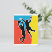 Schießen von Netzballspielern Postkarte (Stehend Vorderseite)