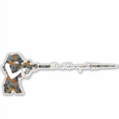 Schießen wie ein Mädchen Aufkleber (Vorderseite)