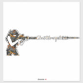 Schießen wie ein Mädchen Aufkleber (Blatt)