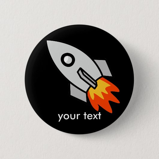 Schießenrakete Geschenke Button (Vorderseite)
