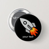 Schießenrakete Geschenke Button (Vorne & Hinten)