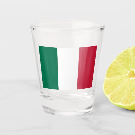 Schießglas der italienischen Flagge Schnapsglas (Vorderseite)